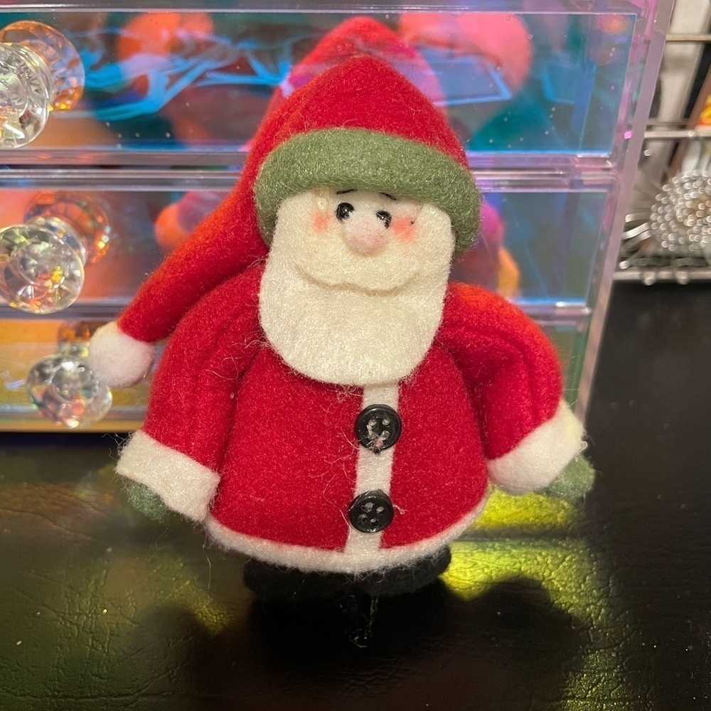 Santa felt ornament Christmas decorations stuffed plush